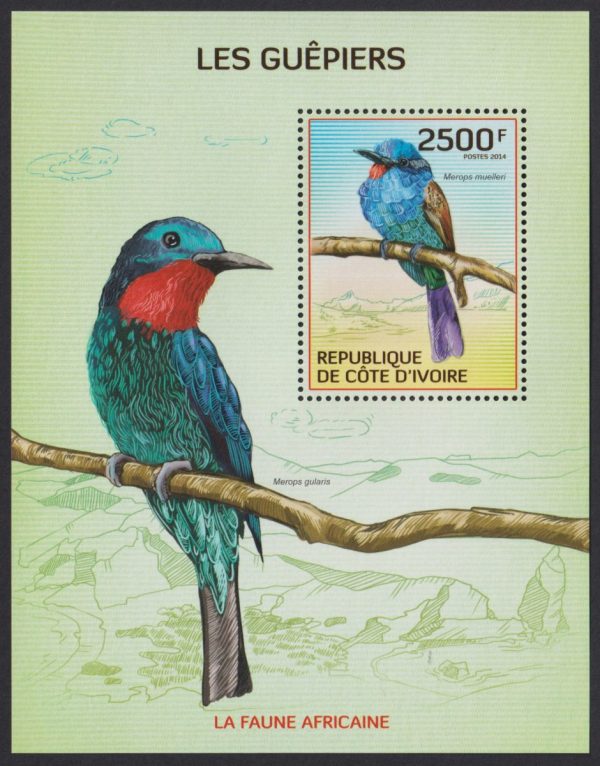 IVORY COAST - 2014 'HONEY EATERS' Miniature Sheet MNH [E1920]