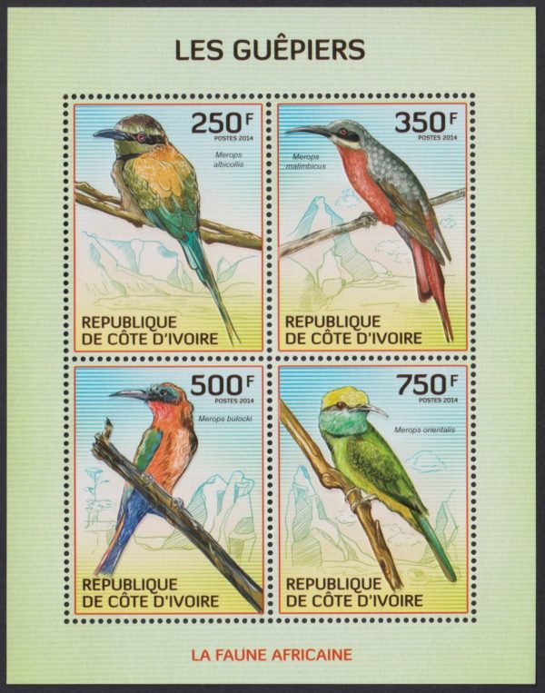 IVORY COAST - 2014 'HONEY EATERS' Miniature Sheet MNH [E7895]