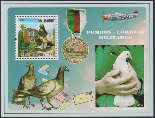 SAO-TOME PRINCIPE - 2009 'MILITARY HOMING PIGEONS' Miniature Sheet MNH [E7897]