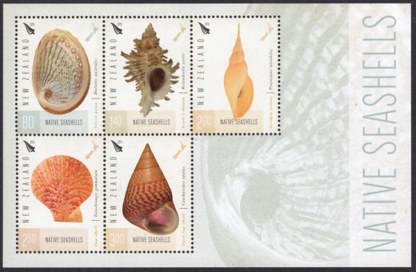 NEW ZEALAND - 2015 'NATIVE SEASHELLS' Miniature Sheet MNH [E2489]