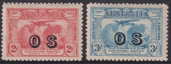 AUSTRALIA - 1931 Set to 3d KINGSFORD SMITH Official SG Ø123/24 MNH Cv $750 [E3224]