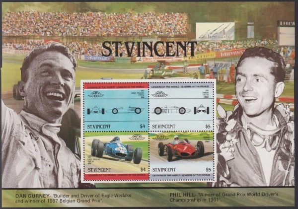 ST VINCENT - AUTO 100 - MOTOR RACING Miniature Sheet MNH [E3143]