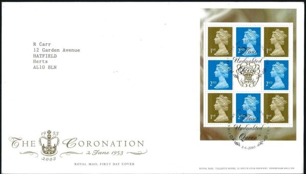 GREAT BRITAIN - 2003 'THE CORONATION' Prestige Booklet FDC [A5735]