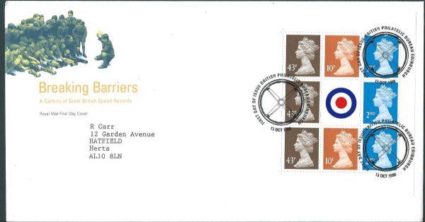 GREAT BRITAIN - 1998 BREAKING BARRIERS Prestige Pane FDC [A5782]