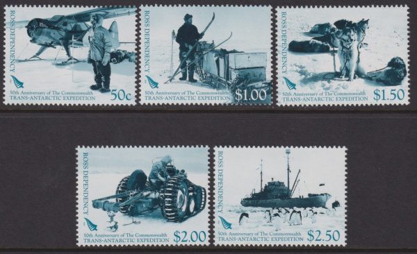 ROSS DEPENDENCY - 2007 '50th ANNIVERSARY COMMONWEALTH TRANS-ANTARCTIC EXPEDITION' Set of 5 MNH [E4100]