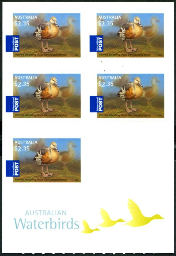 AUSTRALIA - 2012 'WATERBIRDS - Whistling Duck' Self Adhesive Booklet Pane Mint [E4044]