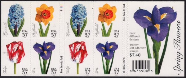 USA - 2005 'SPRING FLOWERS' Self Adhesive Booklet MINT [E3975]