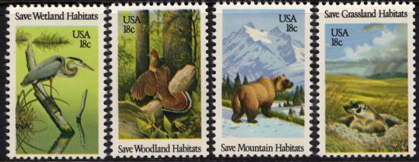 USA - 1981 'WILDLIFE HABITATS' Set of 4 MNH [E3577]