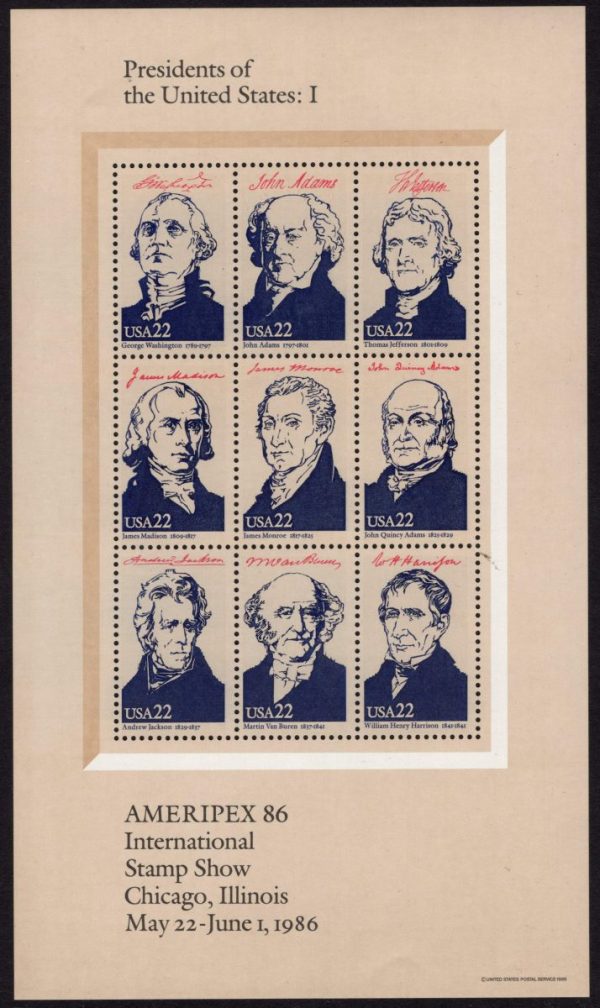 USA - 1986 'US PRESIDENTS' Sheet 1 MNH [E3614]