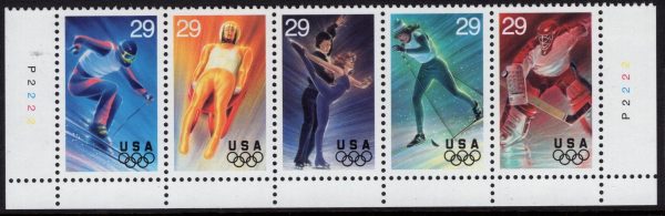 USA - 1994 'WINTER OLYMPICS' Strip of 5 MNH [E3932]