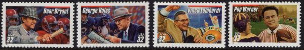 USA - 1997 'FOOTBALL COACHES' Set of 4 MNH [E8975]