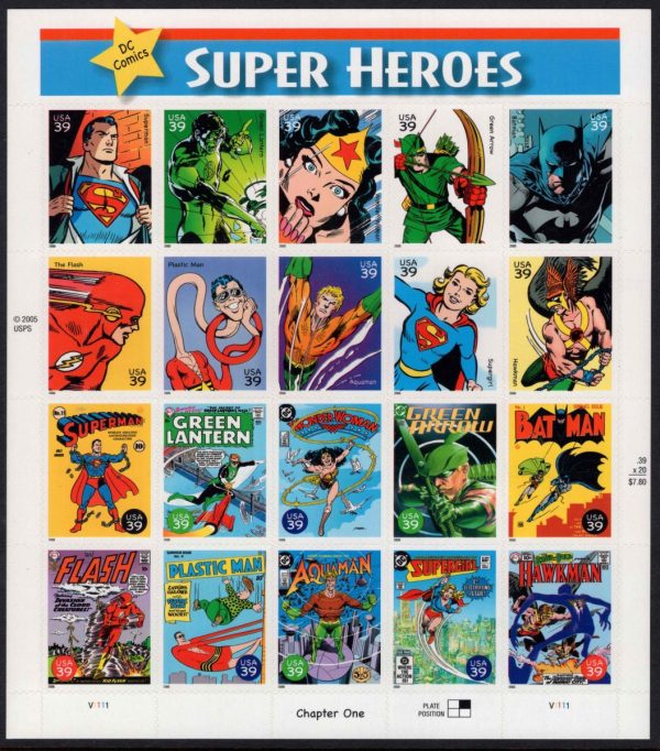 USA - 2006 'COMIC BOOK SUPERHEROS' Self Adhesive Sheet MINT [E3955]