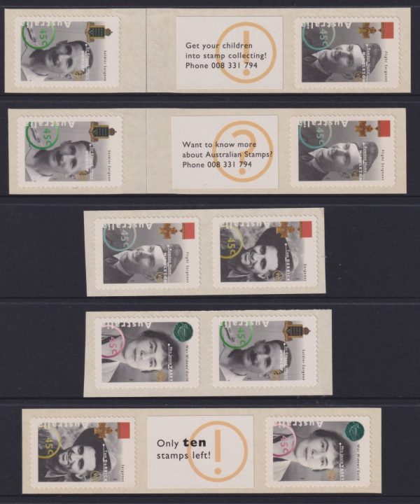 AUSTRALIA - 1995 'AUSTRALIA REMEMBERS' Self Adhesive Collector Set Mint [E4398]