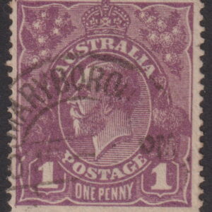 AUSTRALIA - 1922 KGV Single Wmk 1d 'DEEP VIOLET' SG 57 FU Cv £10 [E4210]