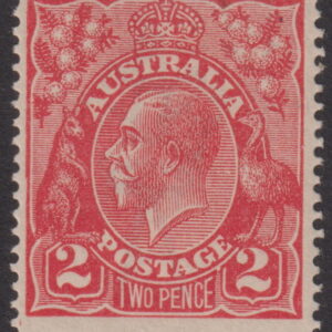 AUSTRALIA - 1922 KGV Single Wmk 2d 'SCARLET' SG 63 MVLH Cv £19 [E4214]