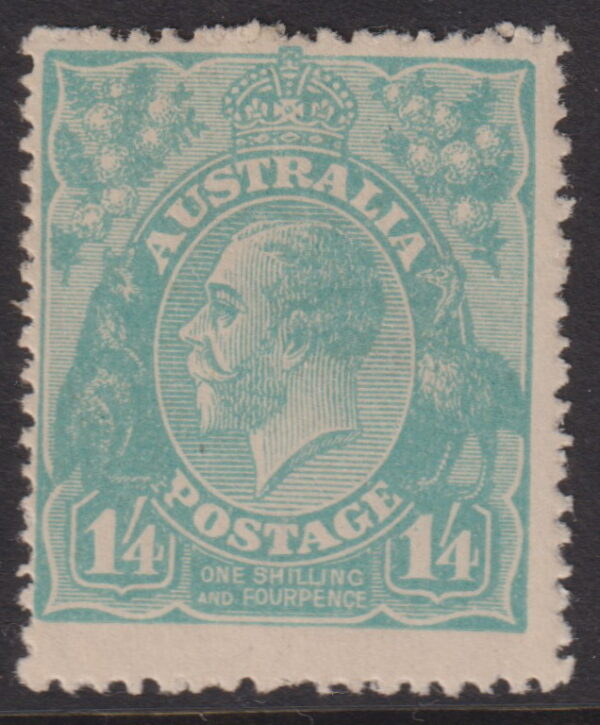 AUSTRALIA KGV - 1920 Single Wmk 1/4d TURQUOISE  SG 66 MLH Cv $300 [E4219]