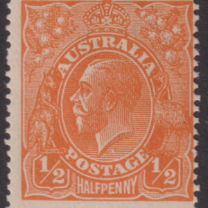 AUSTRALIA - 1923 KGV Single Wmk ½d 'ORANGE' SG 56 MLH Cv £6 [E4225]