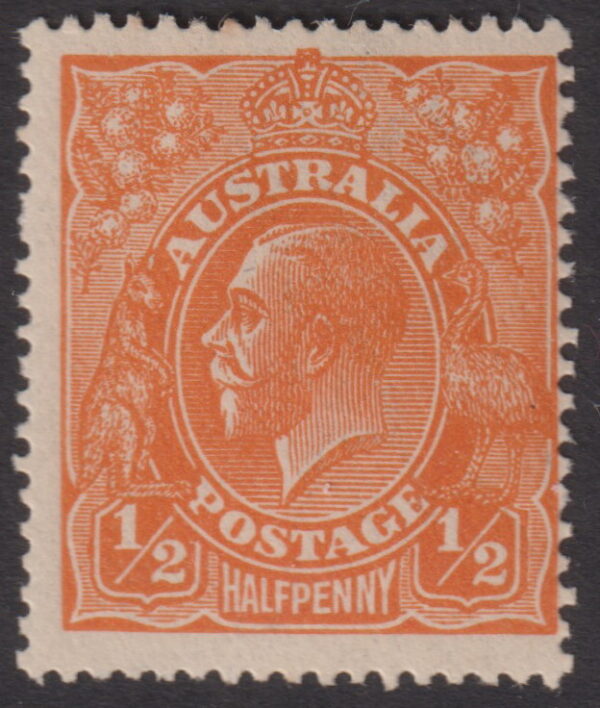 AUSTRALIA - 1923 KGV Single Wmk ½d 'ORANGE' SG 56 MLH Cv £6 [E4225]