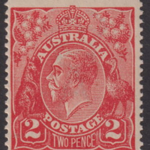 AUSTRALIA - 1922 KGV Single Wmk 2d 'SCARLET' SG 62 MLH Cv £19 [E4228]