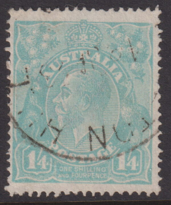 AUSTRALIA KGV - 1920 Single Wmk 1/4d TURQUOISE  SG 66 FU Cv £35 [E4255]