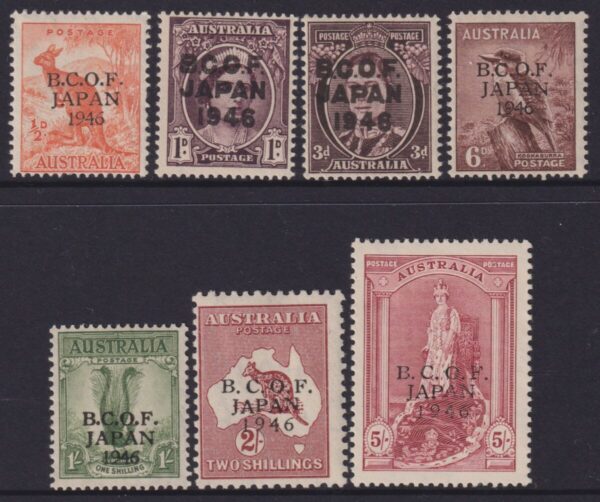 AUSTRALIA  - 1946 Set to 5/- BCOF  SG J1/J7 MLH Cv £200 [E4292]