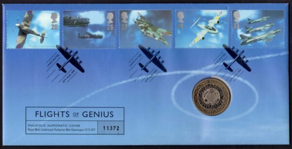 GREAT BRITAIN - 1997 'FLIGHTS OF GENIUS' PNC £2 Coin [E4775]