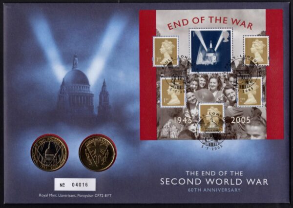 GREAT BRITAIN - 2005 'THE END OF THE SECOND WORLD WAR' PNC £2 Coins [E4770]