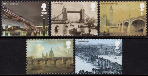 Great Britain - 2002 'BRIDGES OF LONDON' Set of 5 MNH [E4322]