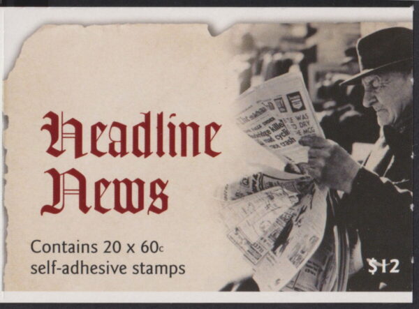 AUSTRALIA - 2013 'HEADLINE NEWS' Self Adhesive Booklet Mint [E4650]