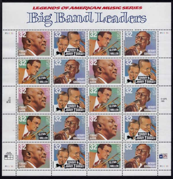 USA - 1996 'BAND LEADERS' Sheetlet MNH [E4452]