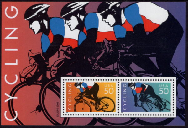 USA - 1996 'PROFESSIONAL CYCLING' Miniature Sheet MNH [E4584]