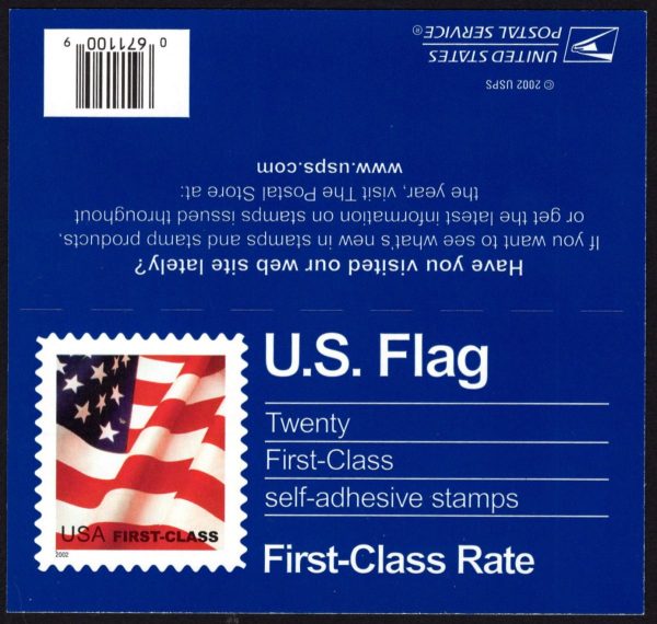 USA - 2002 '1ST CLASS STAMPS' Self Adhesive Booklet MINT [E4470]