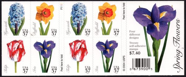 USA - 2005 'SPRING FLOWERS' Self Adhesive Booklet MINT [E4435]