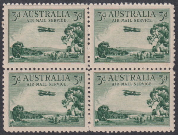 AUSTRALIA   - 1929 3d AIRMAIL 'Type A'  SG  115 MNH Cv $80 [E4706]