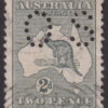 AUSTRALIA - 1913 ROO 1st Wmk 2d 'GREY' OS SG Ø18 FU Cv £5 [E5021]