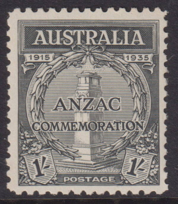 AUSTRALIA  - 1935 1/- BLACK Anzac  SG 155 MNH Cv £45 [E5084]