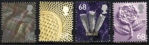GREAT BRITAIN - 2001 'REGIONAL MACHINS ISSUES' Set of 4 68p MNH [E4997]