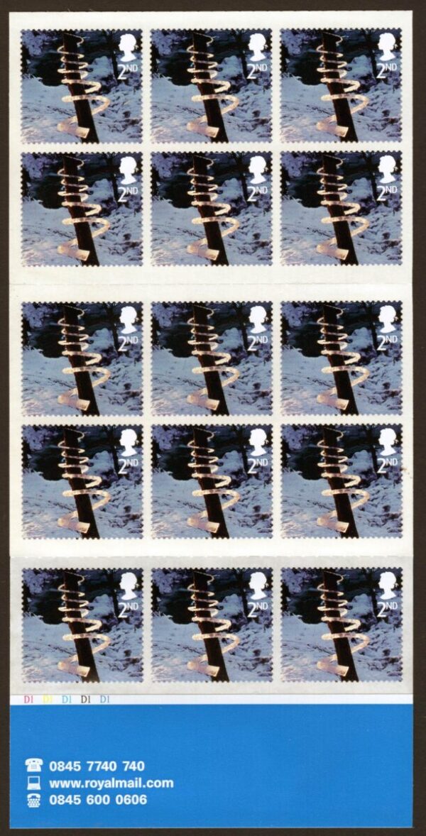 GREAT BRITAIN - 2003 'ICE SPIRAL' Self Adhesive Booklet pane MINT [E4985]
