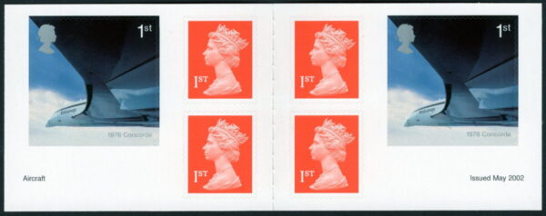 GREAT BRITAIN - 2002 '50TH ANNIVERSARY OF PASSENGER JET AVIATION' Self Adhesive Booklet MINT [E4982]