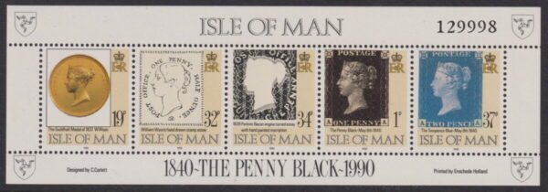 ISLE OF MAN - 1990 'THE PENNY BLACK' Miniature Sheet MNH [E5486]