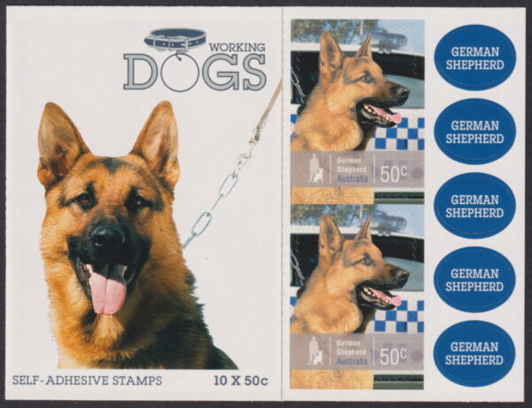 AUSTRALIA - 2008 'WORKING DOGS - German Shepherd' Self Adhesive Booklet Mint [E5377]