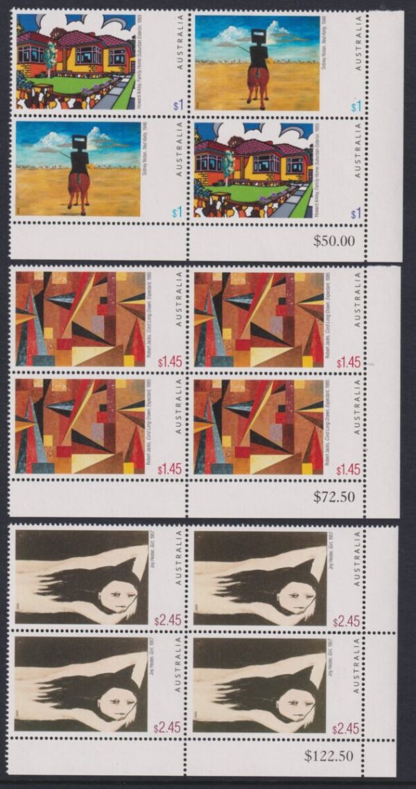 AUSTRALIA - 2003 'AUSTRALIAN PAINTINGS' Set of 4 in corner blocks MNH [E5354]