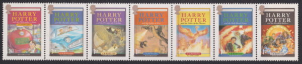 GREAT BRITAIN - 2007 'HARRY POTTER SERIES' Strip of 7 MNH [E5673]