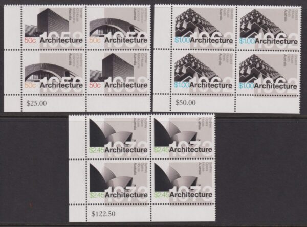 AUSTRALIA - 2007 'MODERNIST AUSTRALIA ARCHITECTURE' Set in Corner Blocks MNH [E5444]