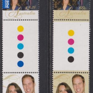 AUSTRALIA - 2011 'ROYAL WEDDING' Part 1 Gutter pair MNH [E5409]