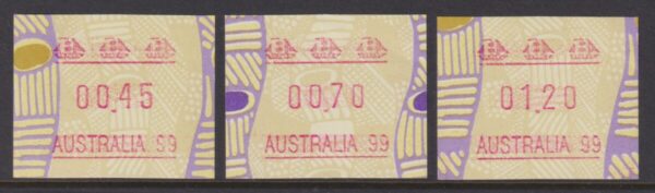 AUSTRALIA FRAMAS - 1999 TIWI Button Set x3  BW 2184I MNH Cv $6 [E9499]