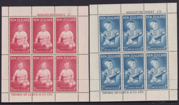 NEW ZEALAND - 1963 Health Miniature Sheets  SG MS815/16 MNH Cv £25 [E5542]