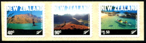 NEW ZEALAND - 2001 'TOURISM CENTENARY' Self Adhesive Strip of 3 Mint [E5609]