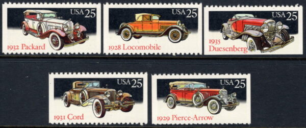 USA - 1988 'CLASSIC CARS' Set of 5 MNH [E5625]