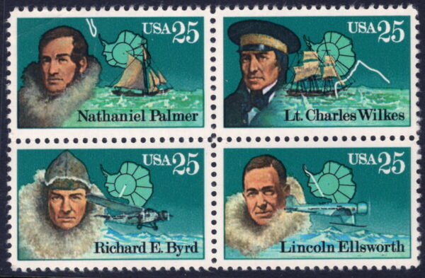 USA - 1988 'ANTARCTIC EXPLORERS' Block of 4 MNH [E5663]